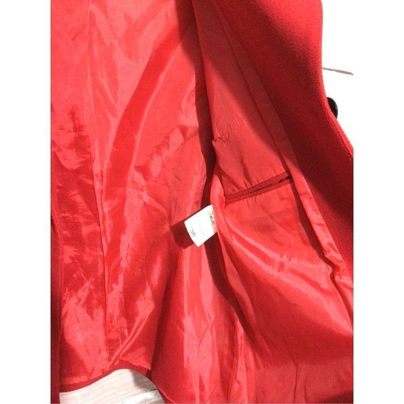 Scappini Italy Red Jacket / Coat Lined Size 38 ~ Excellent - Picture 10 of 16